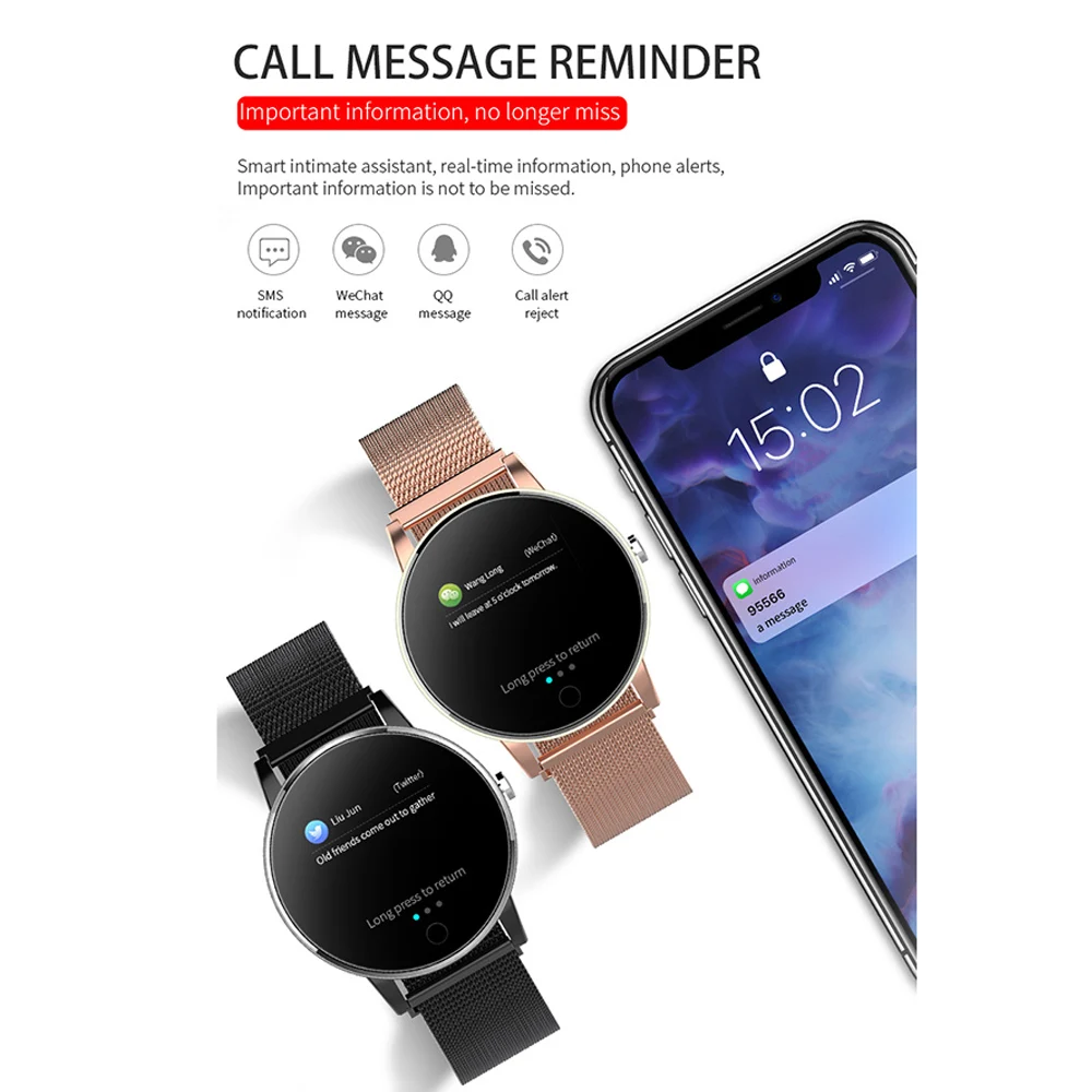 Модный умный Браслет Q19 большой экран Водонепроницаемый фитнес-браслет с