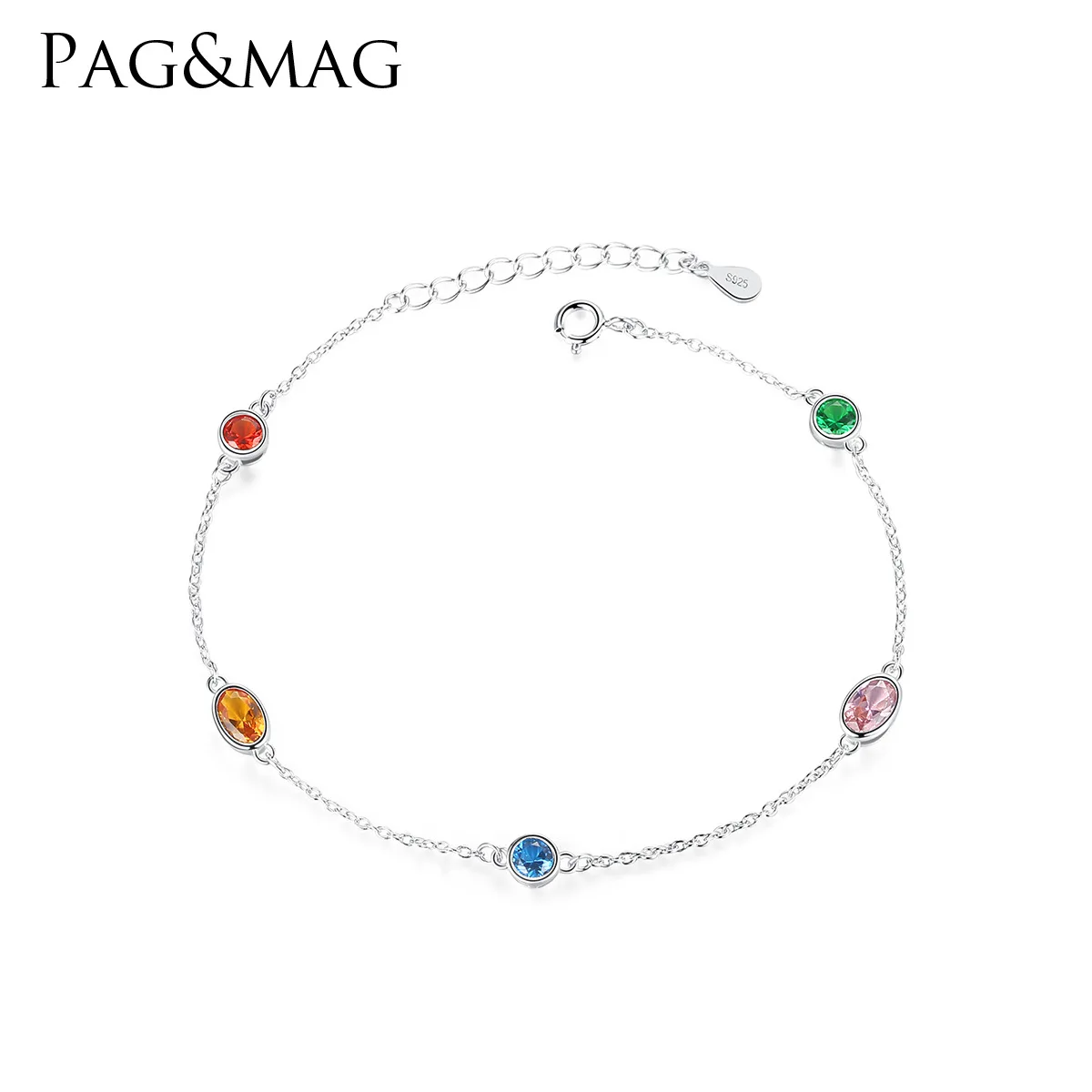 

PAG&MAG Japan and Korea S925 sterling silver color treasure bracelet fresh female bracelet bracelet