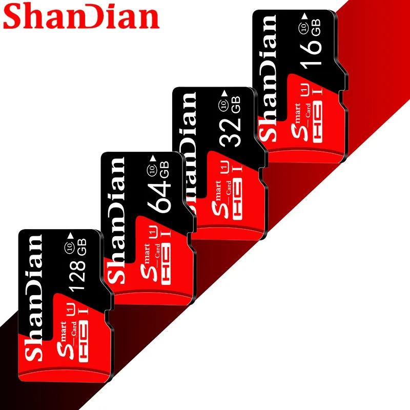 SHANDIAN Смарт SD карта 16 ГБ 32 ГБ класс 10 высокоскоростная Smartsd Мини карта для телефонов и камер реальная емкость 64 Гб карта памяти
