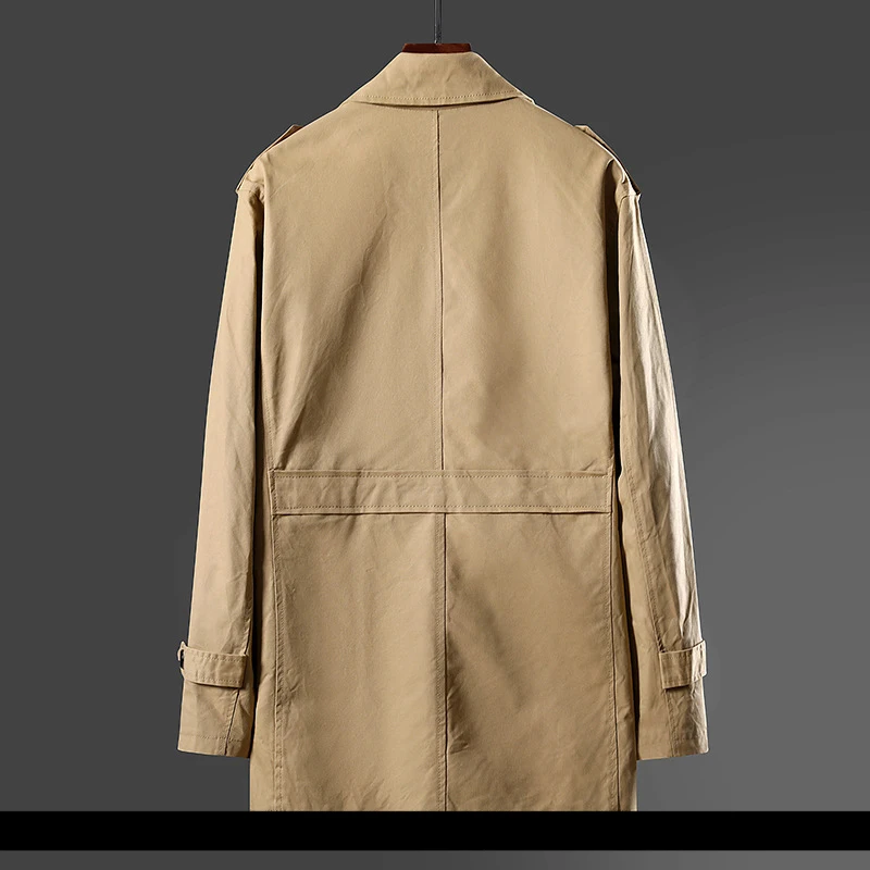 

men's trench coat autumn fashion Mid-length cloak man Casual thin long coat men jackets 2020 Men's windbreakers punk clothes 7XL