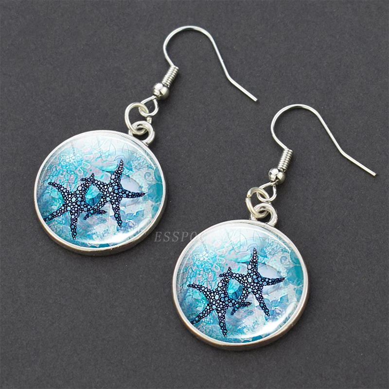 Висячие серьги в виде черепахи дельфины гиппокамп Морская звезда морские