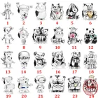 Бусины и кошка робот из серебра 100% пробы