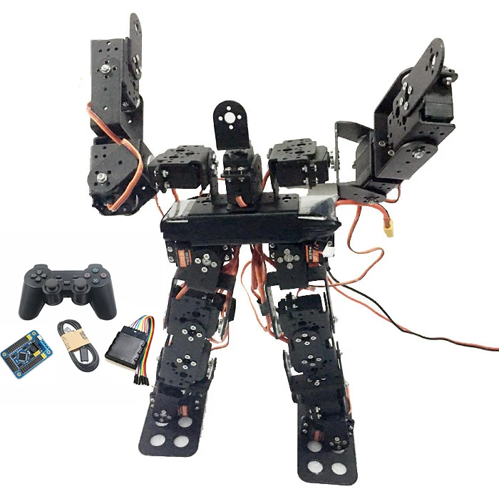 Металлический робот сервопривод 17dof Biped Humanoid Robot RC + 17 сервоприводов 32 канальный