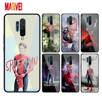 soft tpu cover cool marvel spiderman art for oneplus nord n100 n10 8t 8 7t 7 6t 6 5t pro black phone case shell soft cover