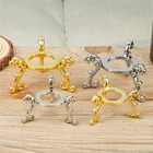 1 шт. сплав металла с кристаллами Базовый адаптер с шаровым Настольный Сфера камень Поддержка домашний Декор Фигурка Дисплей подставка для фотосъемки ручная орнамент