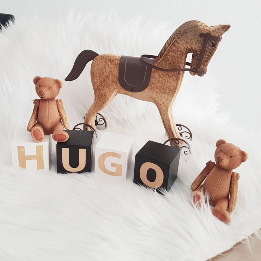 Большие деревянные буквы алфавита 5x5 см квадратные большие английские блоки ABC