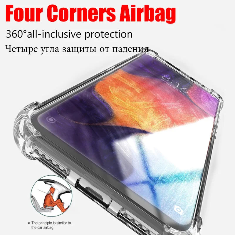 Противоударный чехол для телефона Samsung Galaxy A51 A71 A50 A70 A10 A40 защитный Note 8 9 10 Pro 20 S10 Lite
