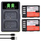 Аккумулятор BLF19E BLF19PP со светодиодной подсветкой и двойным зарядным устройством типа C для Panasonic Lumix