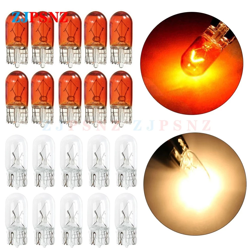 12V 48V-55V-60V T10 Bulb Inserted Bubble Lamp Light Bulb Halogen Warm Warning Turning Light Reversing Light White Red Small Lamp images - 6