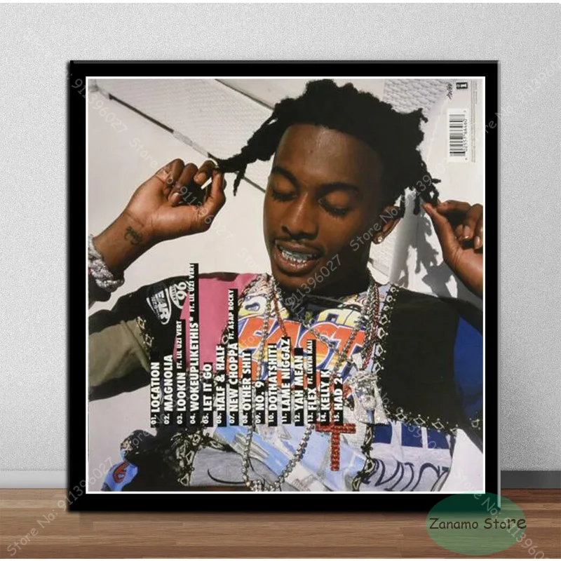 Альбом TZ56 Playboi Carti с изображением Красной музыки постер на холсте HD-печатью