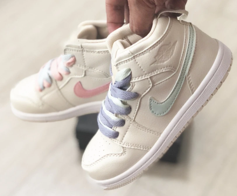 Air Jordan 1 Новое поступление детская обувь высокая детская Баскетбольная обувь удобные уличные спортивные кроссовки#640737-035