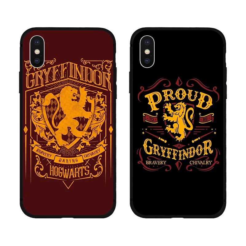 Magic school Gryffindor мягкий силиконовый черный чехол для телефона iPhone11 pro 5 5S se 6 6s 7 8 plus X Xs XR max