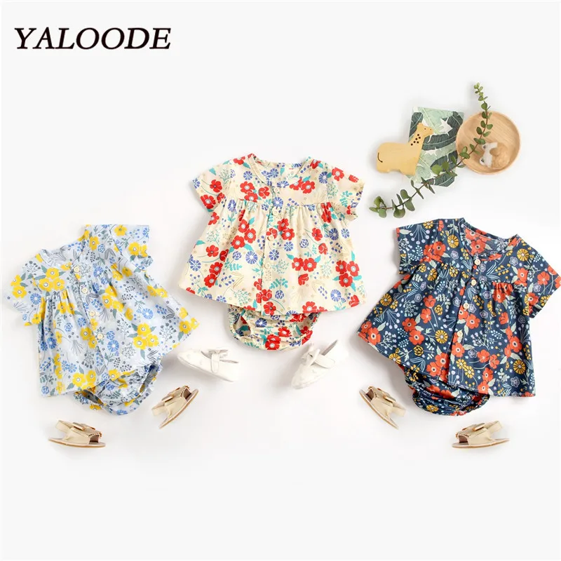 YALOODE/Одежда для новорожденных девочек платье без рукавов + штаны комплект одежды