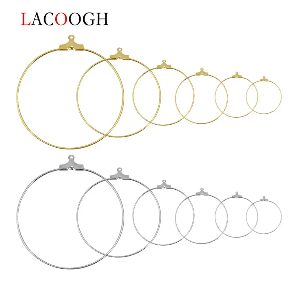Серьги-Обручи KC из меди и золота 30 шт./лот 30-60 мм | Украшения аксессуары