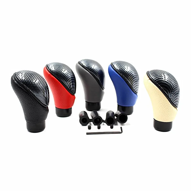 Универсальная черная кожаная гоночная Спортивная ручка переключения передач