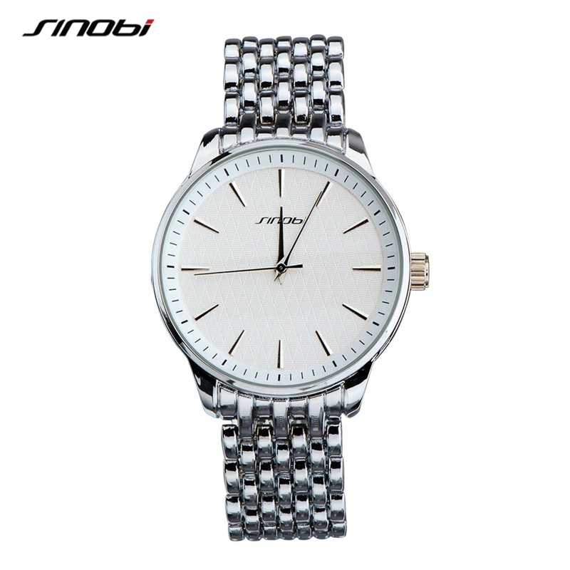 

SINOBI Fashion Casual Men's Watches Top Brand Luxury Stainless Steel Man Quartz Wrist Watch relogio masculino militar Hot Clocks