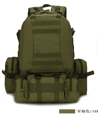 rmyGreen 50л открытый Рюкзак Molle военный тактический рюкзак Спортивная Сумка Водонепроницаемый походный рюкзак для путешествий - Цвет: rmyGreen