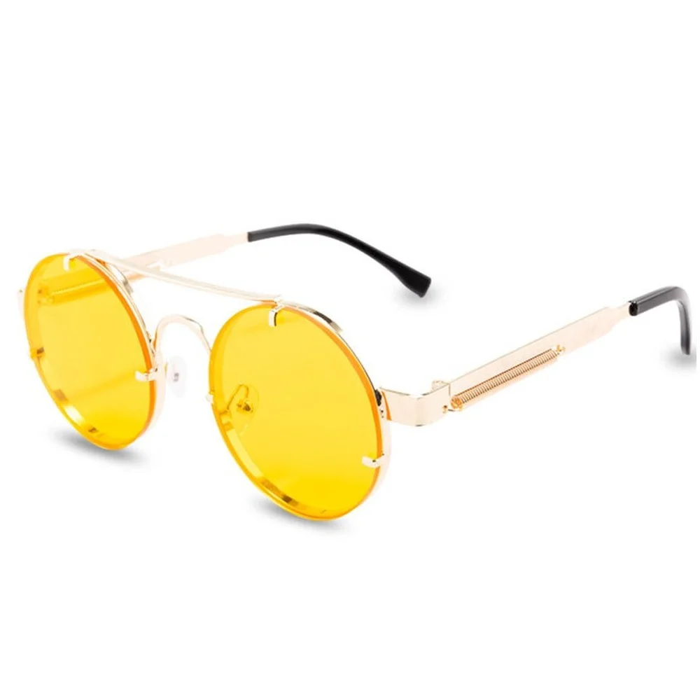 

Round Steampunk Sunglasses Brand Design Men Women Metal Punk Sun glasses Vintage Sunglass UV400 Shades Eyewear Gafasl