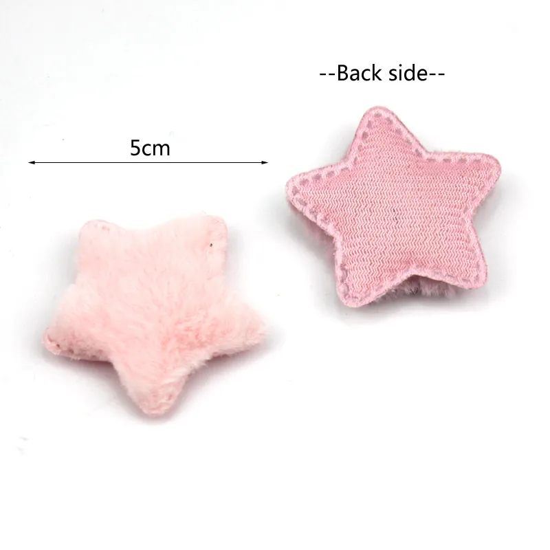 24 шт. 5 см пушистые аппликации в форме звезды для детского ремесла заколки волос