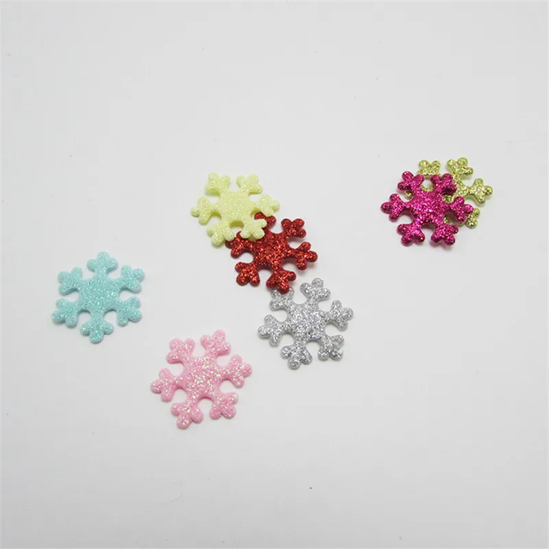 100 шт. блестящий цвет маленькая Снежинка аппликация сделай сам принадлежности