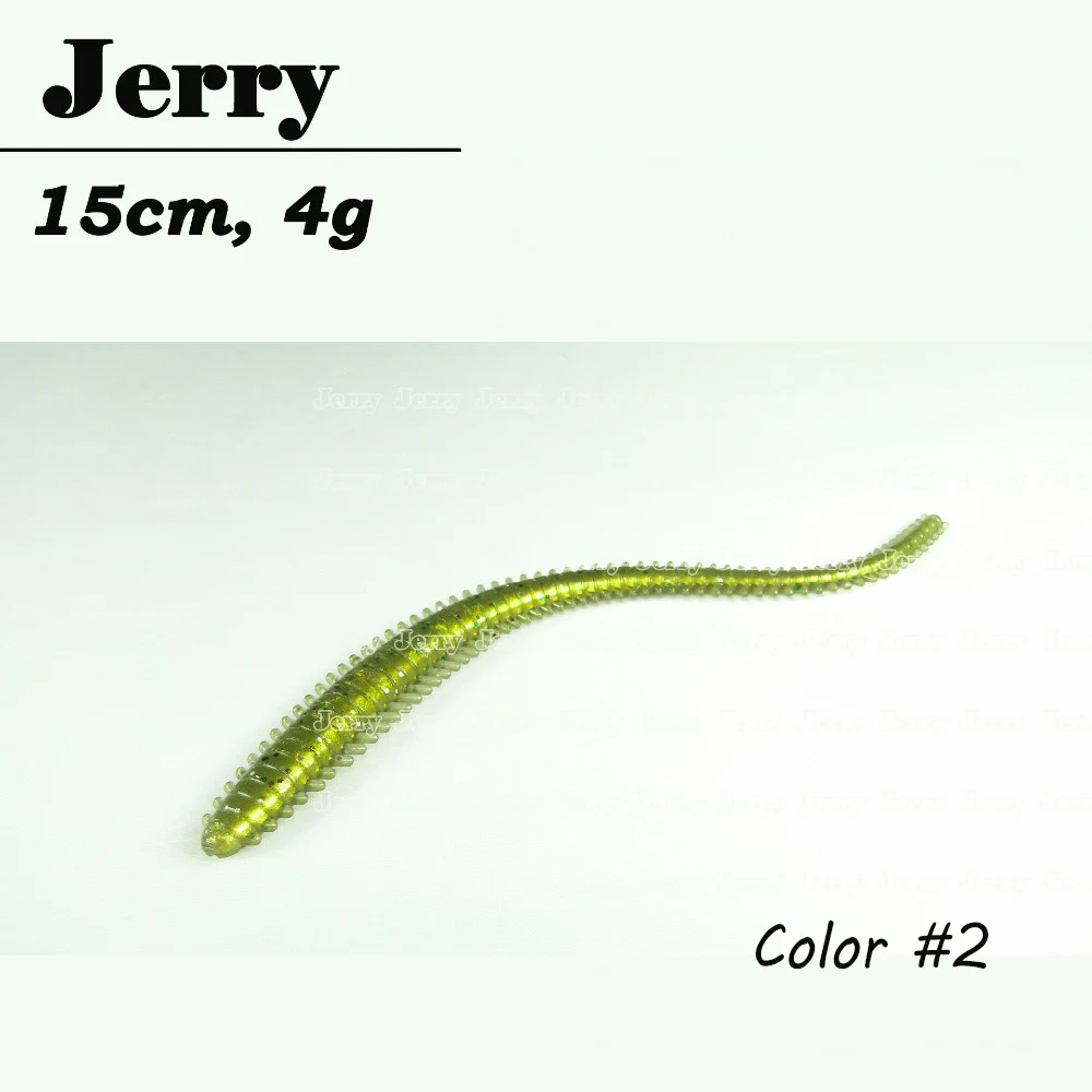 color 2 Jerry 15 шт., 15 см/6 дюймов, 4 г, WACKY Worm, сороконожка, creature stick, приманка, мягкая искусственная приманка для рыбалки - Цвет: color 2