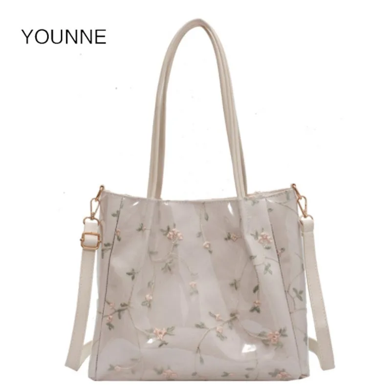 

Younne ручные сумки, женские дизайнерские сумки 2021, высококачественные вместительные модные сумки-мессенджеры на одно плечо с цветочным принт...
