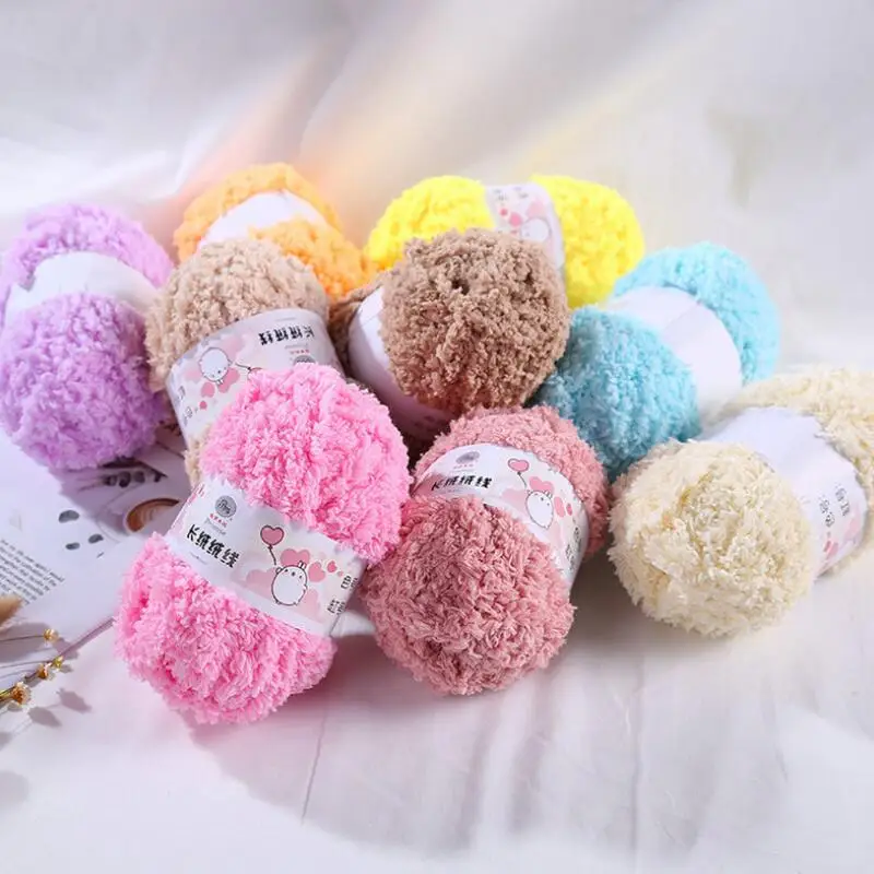 10 шт./лот Длинная шерстяная пряжа приятная для кожи мягкий наполовину