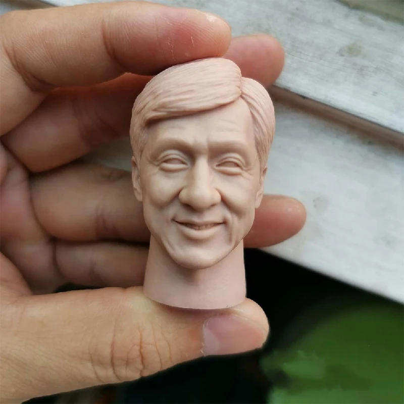1/6 весы Боевая звезда Гонконга голова Джеки Чан Неокрашенная для 12 дюймов фигурка