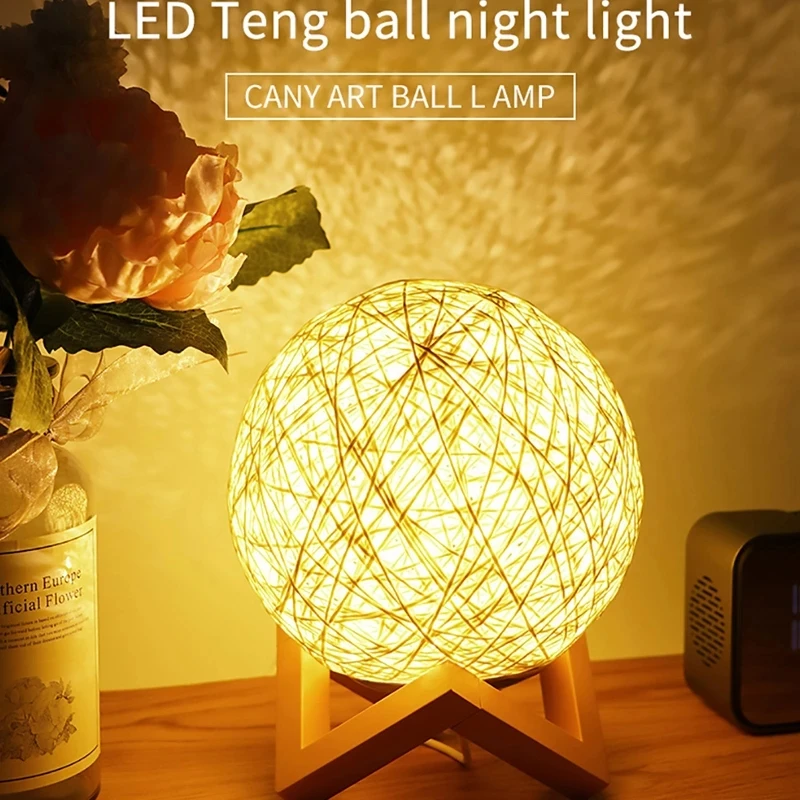 

Sepak Takraw LED Moon Night Light Girl Dream Takraw Creative Bedroom Atmosphere Lamp USB Plug-in Bedroom Bedside Lamps