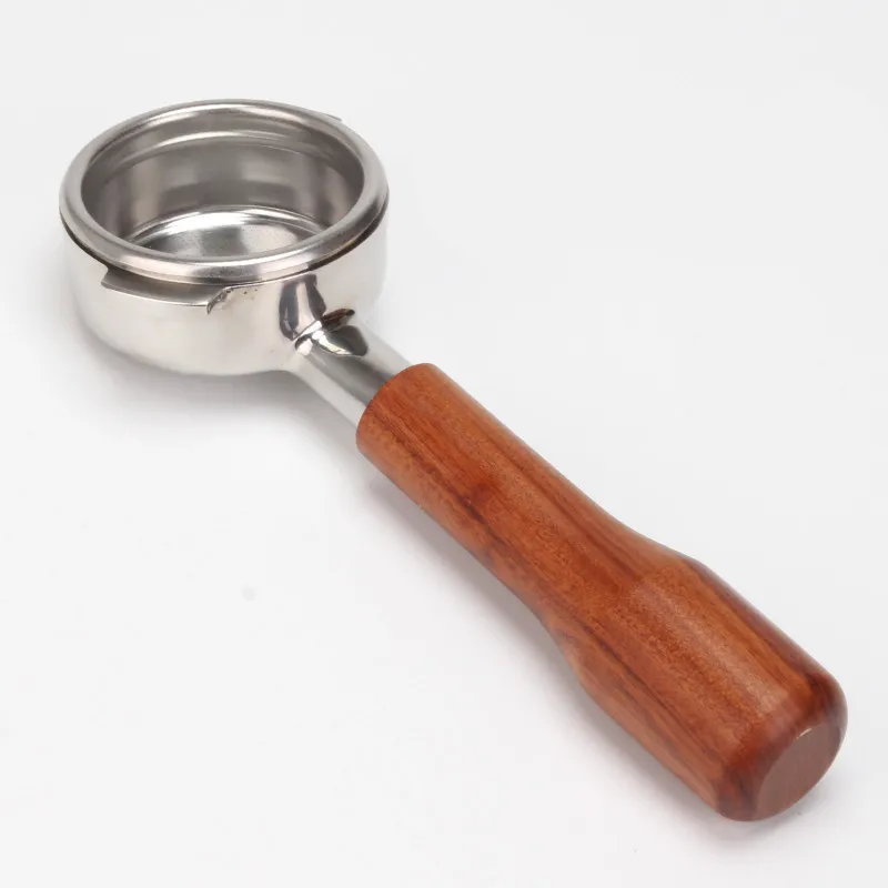 

Stainless Steel 58MM Bottomless Portafilter Professional Espresso Coffee Machine Wood Handle Filter Basket Included