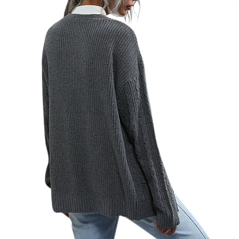 

Women Knitted Cardigan Ladies Casual Long Sleeve Warm Coat Sweater Top Spring