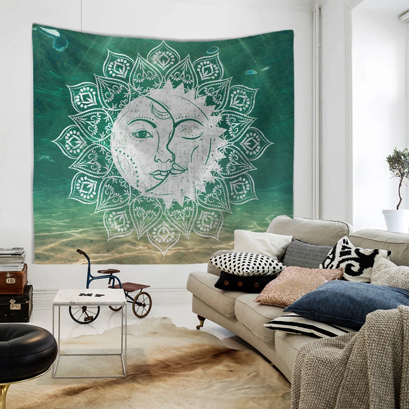 200X150CM полиэстер подводный МАНДАЛА ГОБЕЛЕН вола индийский Йога Медитации бохо