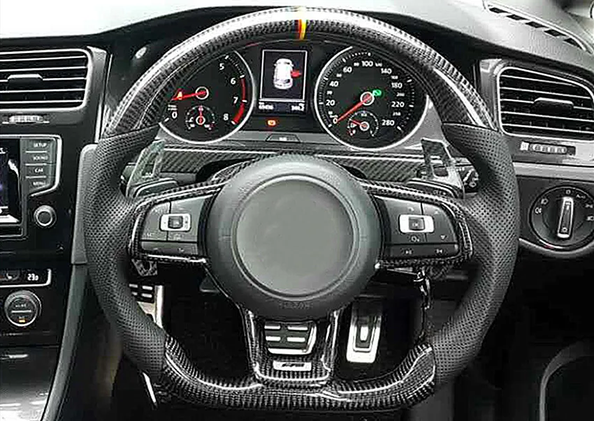 100% настоящий руль из углеродного волокна для VW Golf 7 GTI R MK7 Замена (немецкая линия