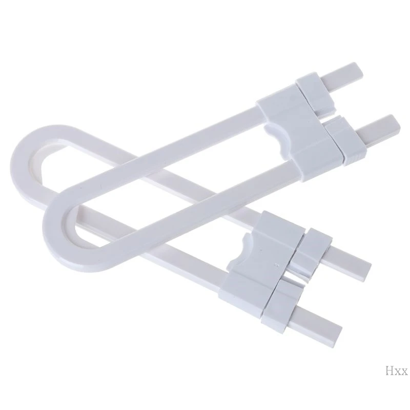 

New 2PCS/Lot Drawer Door Cabinet Cupboard Safety Locks Baby Kids Safety Care ABS Plastic U Shaped Locks Infant Baby Protection
