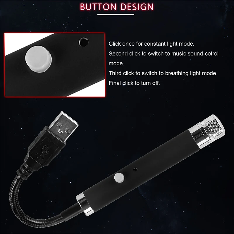 4в1 крыша звезда проекционный Свет Романтический USB ночник автомобиль Атмосфера