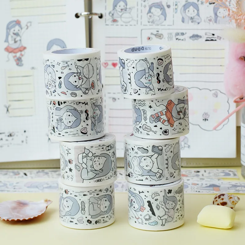 

Special ink 35MM Wide Girl Life Diary Decoration Washi Tape DIY Planner Diary Scrapbooking MaskingTape With Release Paper