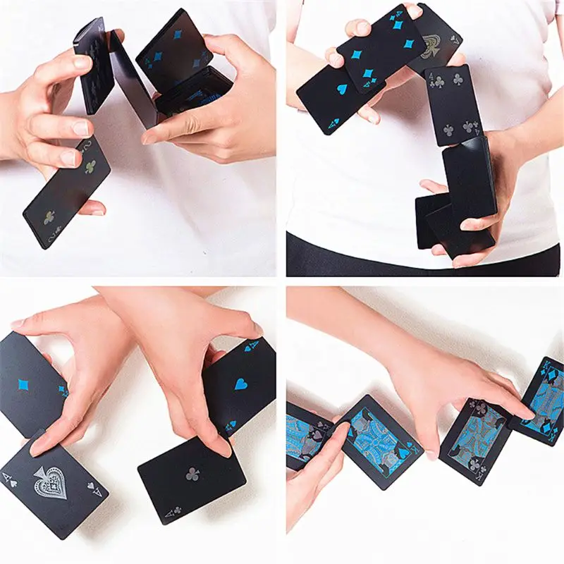 

2 Decks Of Waterproof Poker Cards Plastic PVC Playing Cards Perfect For Party Game Blue+Red