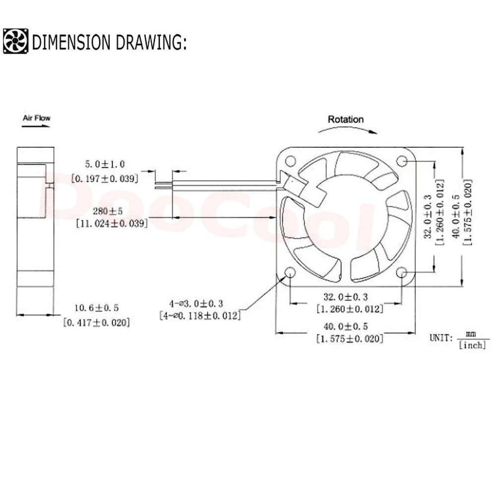 10 шт./Партия Кулер 40x40x10 мм 4010 2Pin 3Pin Dupont USB 5 в 12 В 24 в 40 мм 4 см DC чехол для компьютера Бесщеточный вентилятор охлаждения Втулка с отверстиями для шариков