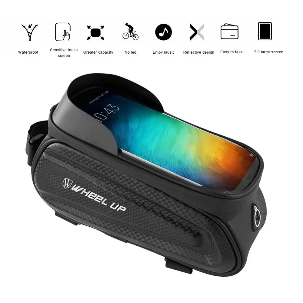 Bicycle Bag Waterproof Front Bike Cycling 7 inch Mobile Phone Top Tube Handlebar Bags Mountain Accessories | Спорт и развлечения