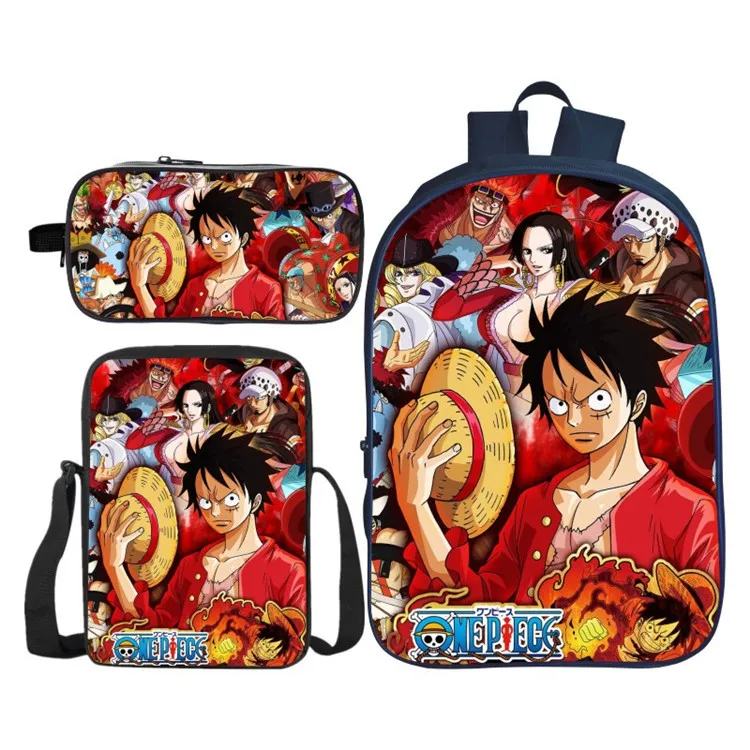Комплект из 3 шт. аниме цельный Косплей рюкзак для ноутбука студенческий школьный