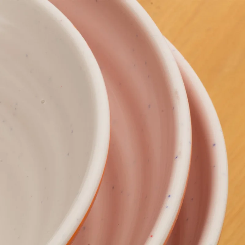 Меламиновая меламиновая оранжевая белая двухцветная миска со вкусом рамен с