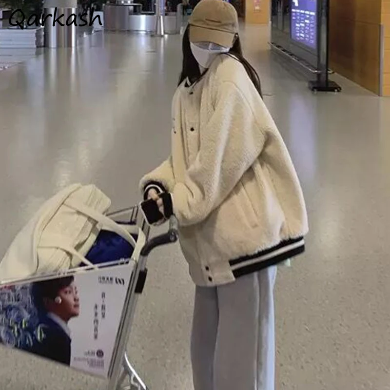 Базовые куртки для женщин плотная теплая зимняя универсальная верхняя одежда в