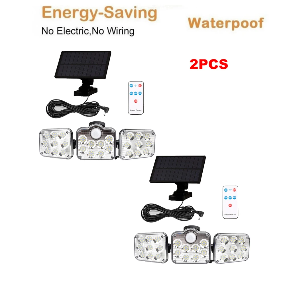 

2pcs 138 led seperable remote PIR Motion Sensor Sunlight Solar Energy Street light Yard Path Home Garden Solar Powered lamp Wall