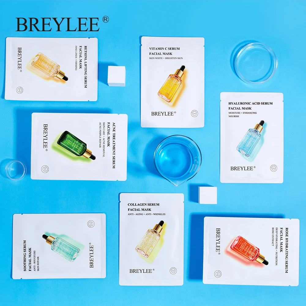 Маска для лица BREYLEE с витамином C антивозрастная Сыворотка лечения ретинола и