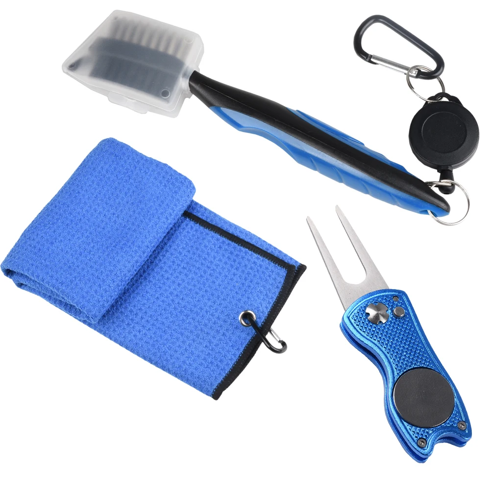 Полотенце для гольфа складывающееся втрое из микрофибры набор инструментов