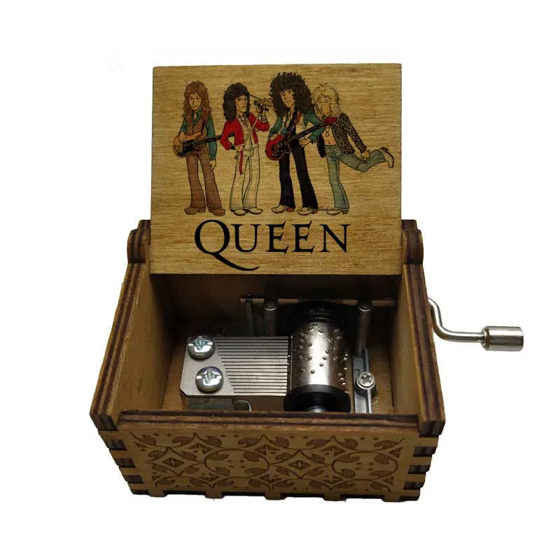 40 стилей деревянная ручная Queen Группа Музыка Музыкальная шкатулка Bohemian Rhapsody