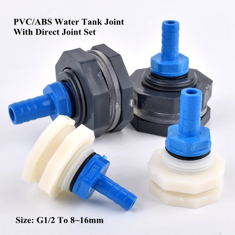 

1/2" To 8~16mm ABS/PVC Water Tank Connector Set Aquarium Fish Tank Hose Joint Drip Irrigation Garden Pipe Pagoda Direct Joint