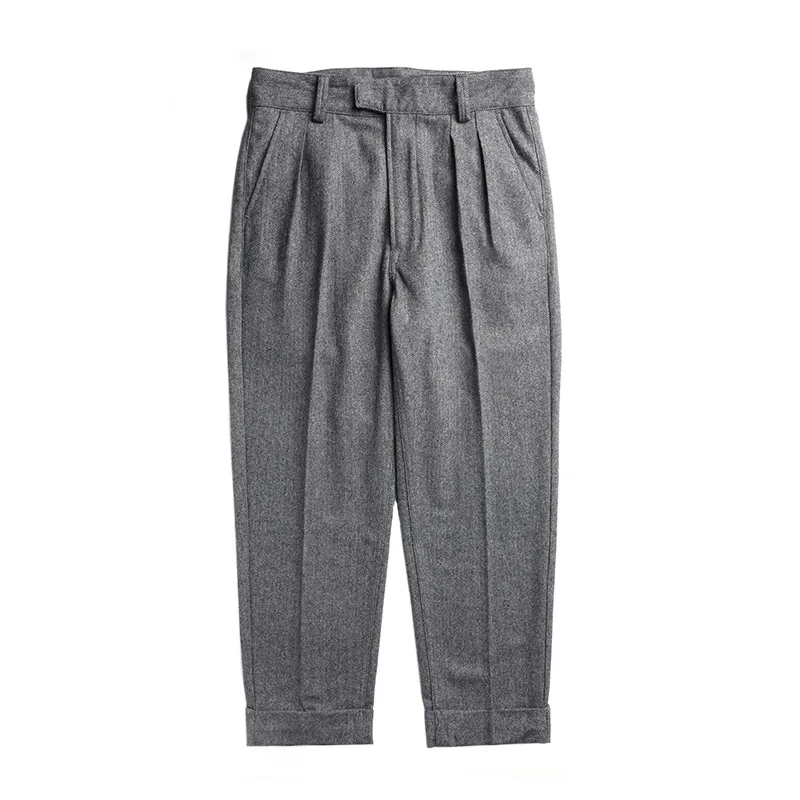 

Quality CK-0009 High Super Warm Mens Vintage Casual Style 400 Gsm 75% Wool Gurkha Pants
