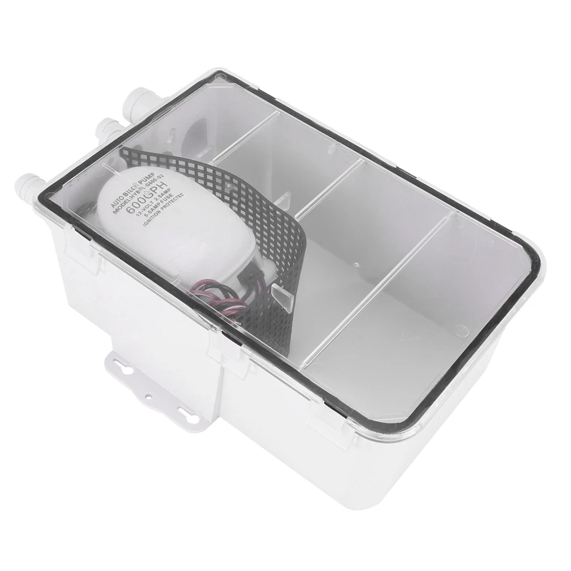 

12/24V 600GPH Shower Sump Pump System Auto Bilge/Drain Box for Boat