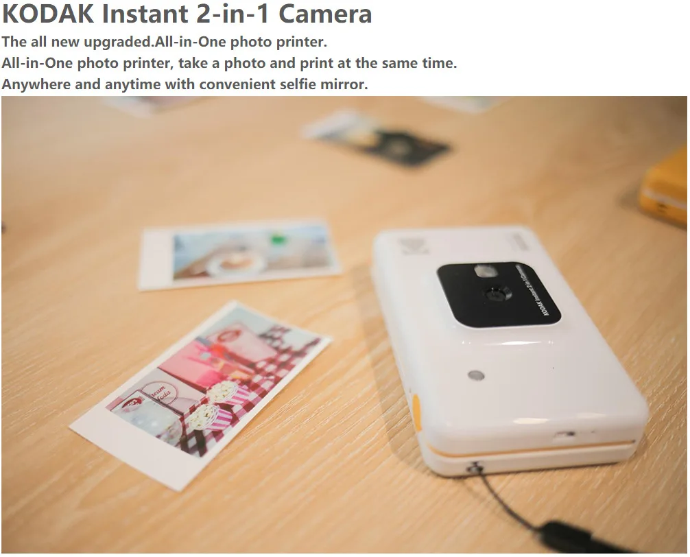 KODAK Mini Shot 2 в 1 беспроводная моментальная цифровая камера Social медиа портативный фотопринтер ЖК-дисплей цветной принт